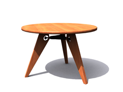 De style chinois, des tables en bois triangulaire