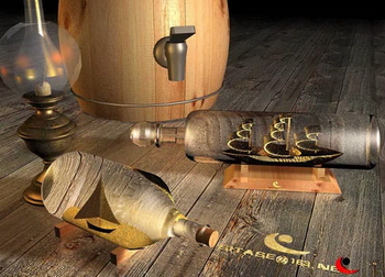 Cask, modle de scne bouteille