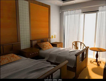 modle double chambre  coucher