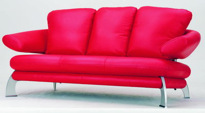 sofa moderne modle 3D d'un loisir rouge