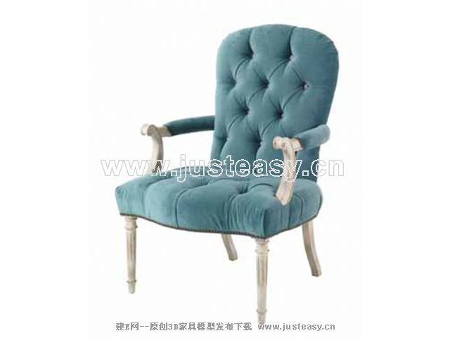 Simple chaise bleue