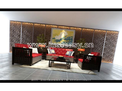 Classique et moderne salle de style chinois vivant
