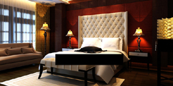Hôtel chambre de style moderne et minimaliste