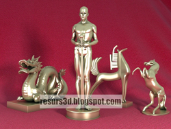 Diverses sculptures en cuivre
