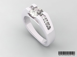 Pure anneau blanc noces de diamant