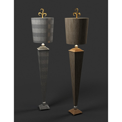 Europenne en bois de style arts lampadaire