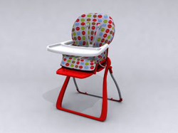Correction poussette rouge, assis