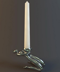 Bougie sculpture europenne