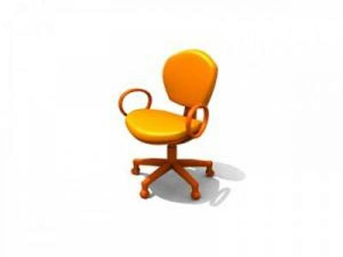 Simple chaise pivotante jaune