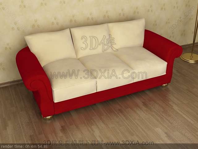 Multijoueur canap en tissu art des modles 3D-4