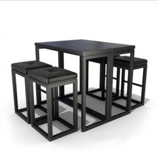 Noire combinaison occasionnels des tables et des chaises