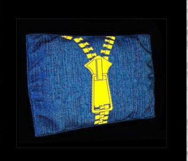 Rectangulaire oreiller denim de mode