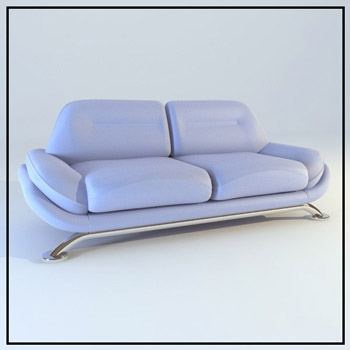 Lumire canap mauve double en cuir