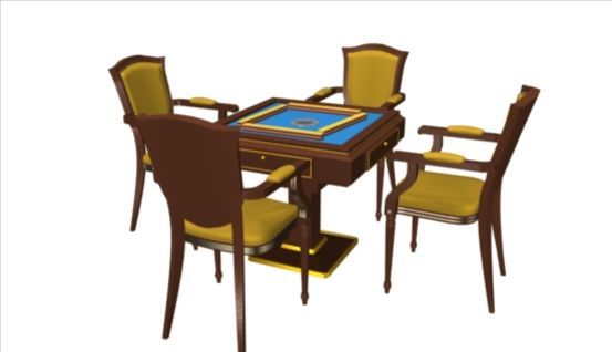 Mahjong Table modle 3D-2