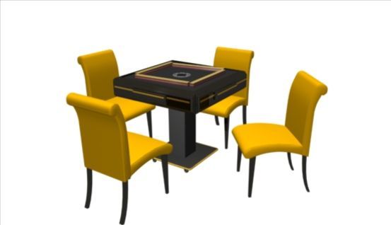 Mahjong Table modle 3D-1