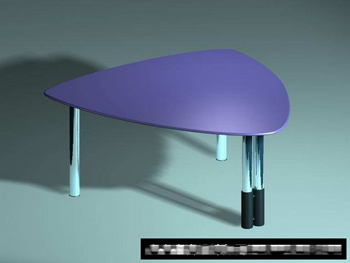 Modle 3D de tables en plastique de mode triangulaires