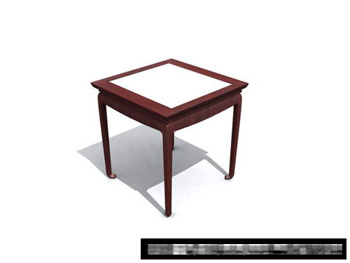 Modle 3D du banc de bois chinoise