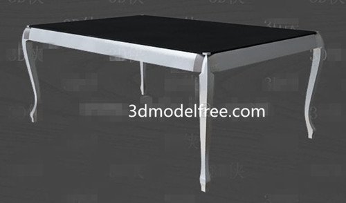 Noir et blanc simple table de th de style