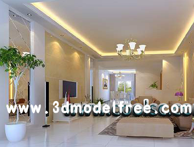 Simple moderne salle de style de vie europen
