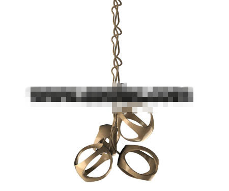 Lampe pendentif or anneaux