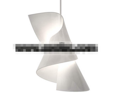 Lampe blanche abstraite Pendentif de rotation