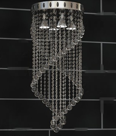 Transparent lampe pendentif perle rideau de style