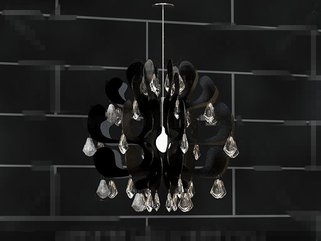 Personnalis Noire lampe pendentif cristal