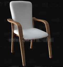 Chaise en tissu blanc  l