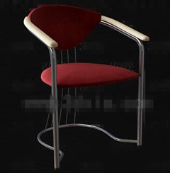 Sombre pieds chaises mtal rouge