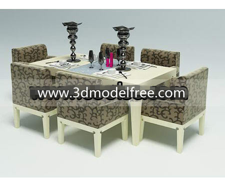 Simple table bois et chaises combinaison