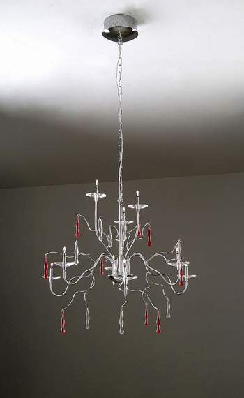 Europenne Lustre simples cristal de fer