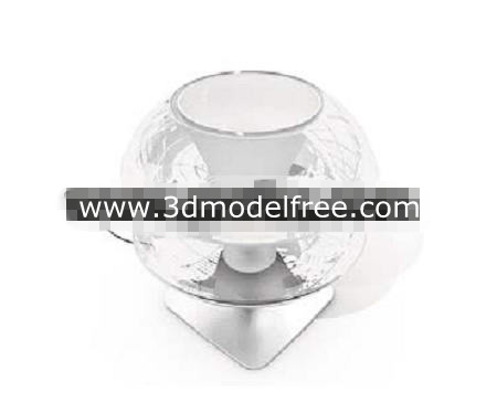 Cristal lampe de table en verre clair