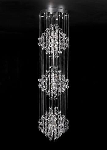 Moderne de trois couches lustre en cristal