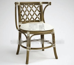 Blanc fauteuil en osier creuse