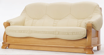 Moderne cuir trois places canap
