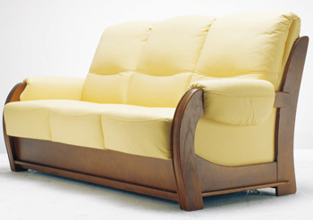 Style europen trois siges sofa jaune