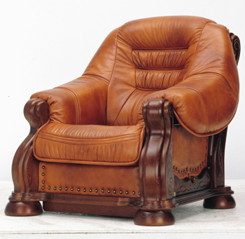 Moderne brune sofa en bois simple