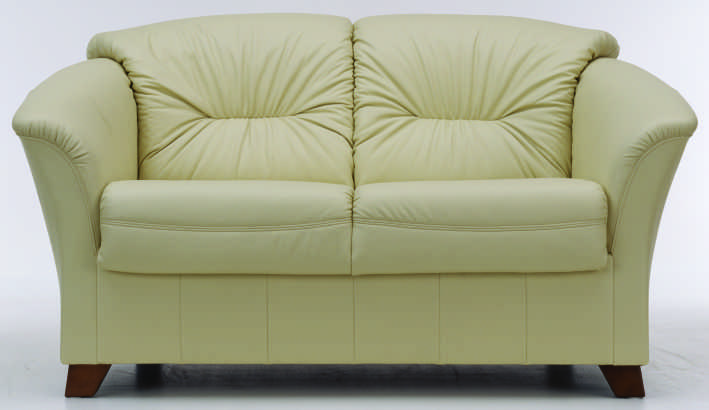 Style europen canap-lit double siges en cuir blanc