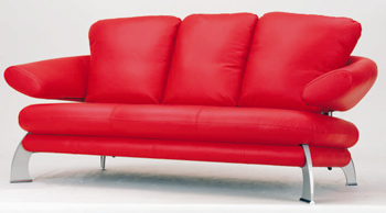 Type europen moderne un canap rouge trois siges