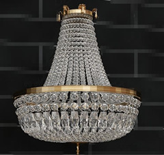 Europenne superbe lampe pendentif cristal clair