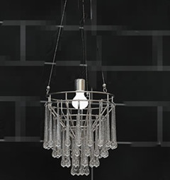 Eau colonnaire lampe pendentif cristal
