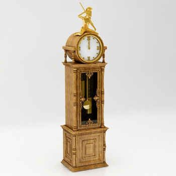 Modle europen 3D classique horloge