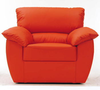 Moderne canap rouge seul tissu