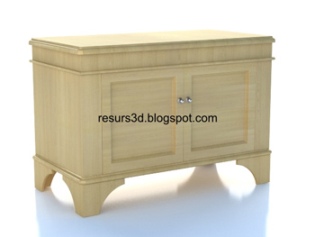 De style europen armoires en bois modle 3D