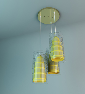Yellow bandes exquises Lustre