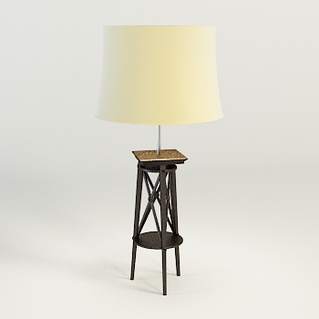 Moderne lampe en bois parole assiette