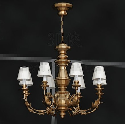 Magnifique Lustre armature en mtal blanc
