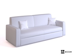 Simple blanc canap-lit double siges