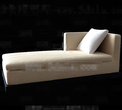 Beige chaise confortable canap-lit simple