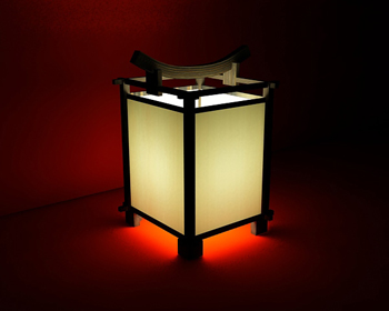 De style chinois, lampe de plancher  quatre pattes